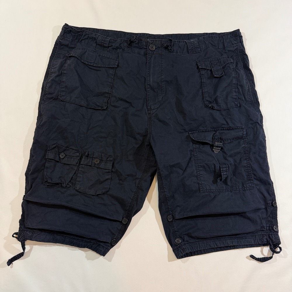 Sean John Cargo Shorts Mens 42 Black Good Multi-Pocket Utility Streetwear